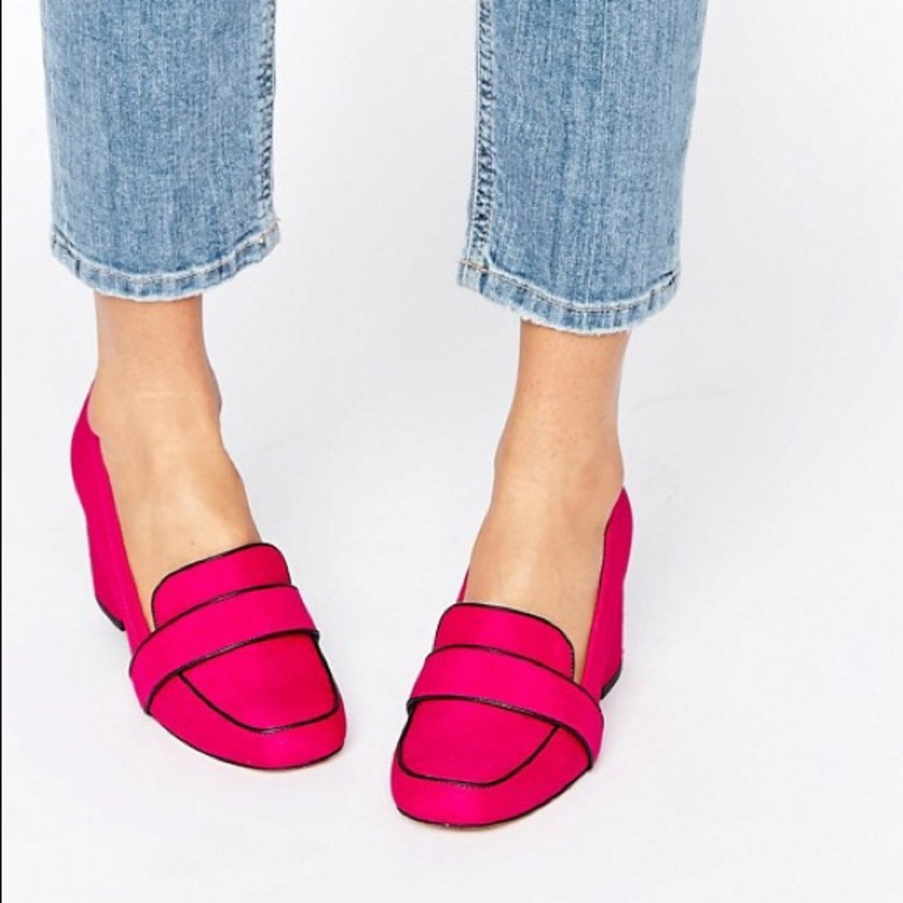 Cute Pink Loafer Heels